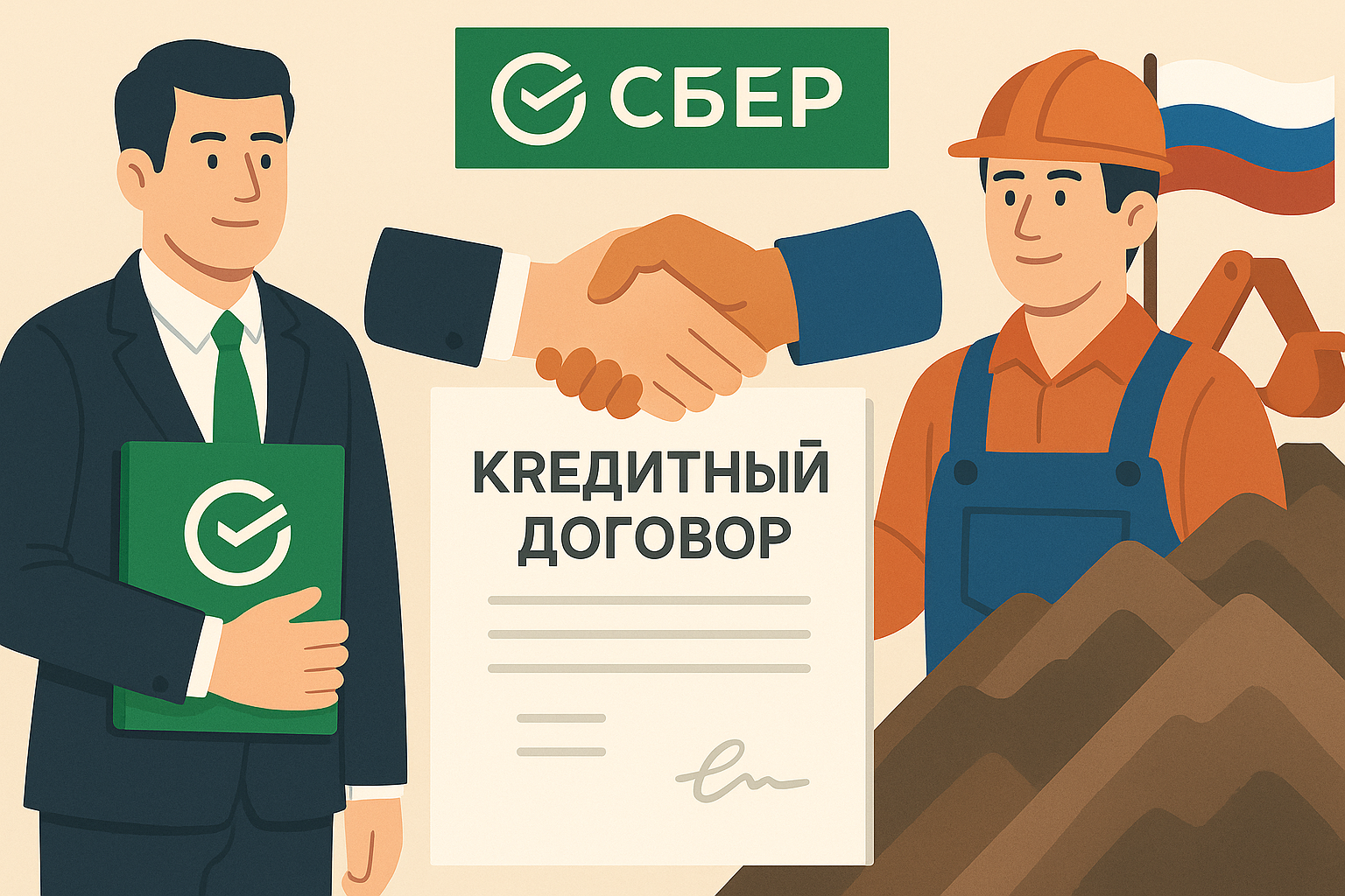 Сбер выдал первый льготный кредит добывающему предприятию из ЛНР в рамках программы Минстроя и Фонда развития территорий